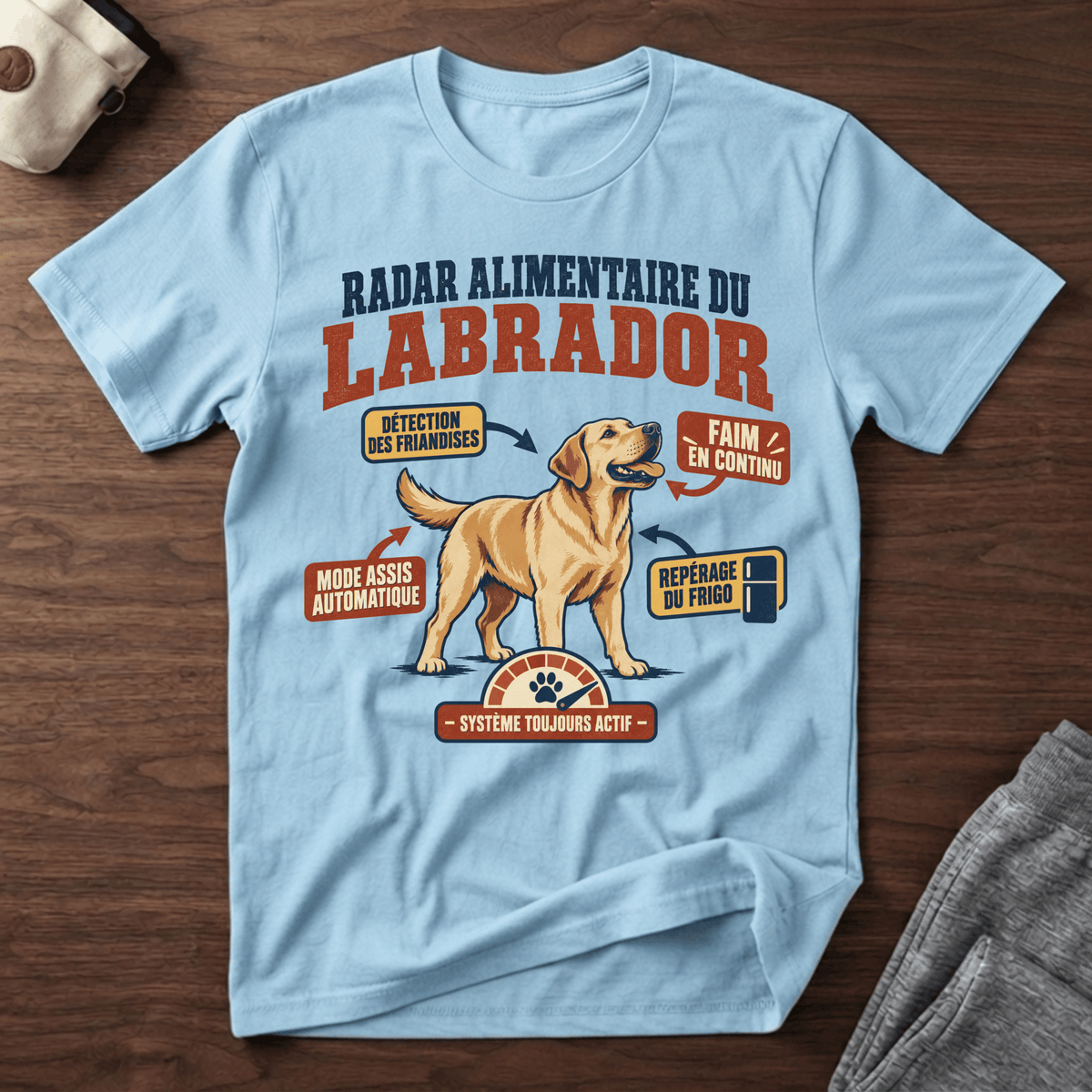 Radar alimentaire du Labrador - T-Shirt