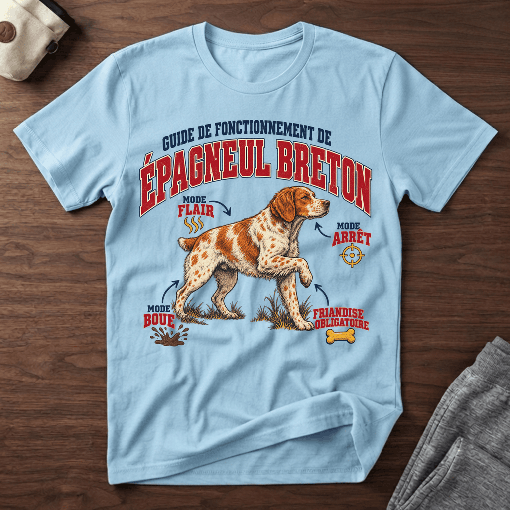Guide de Fonctionnement de Épagneul Breton - T-Shirt