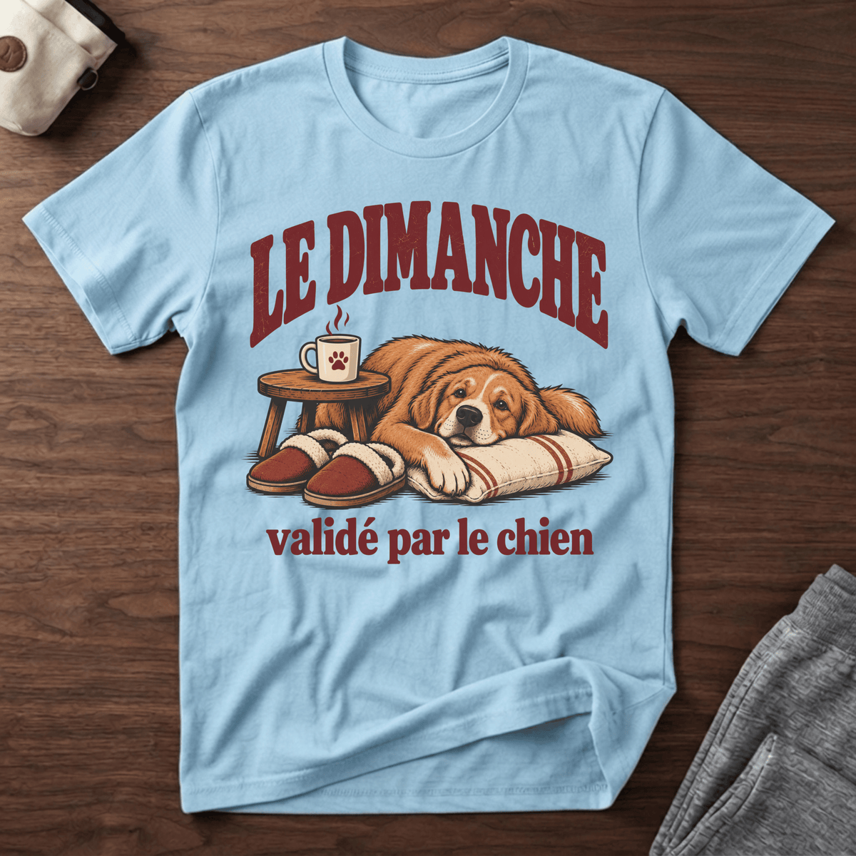 Le dimanche validé par le chien - T-Shirt