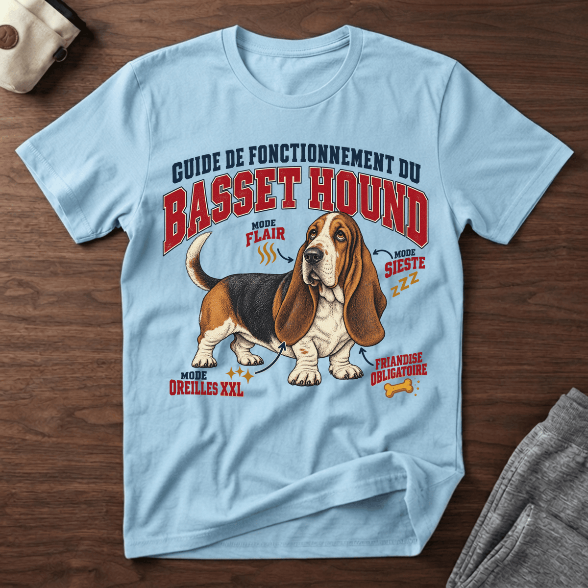 Guide de Fonctionnement du Basset Hound - T-Shirt