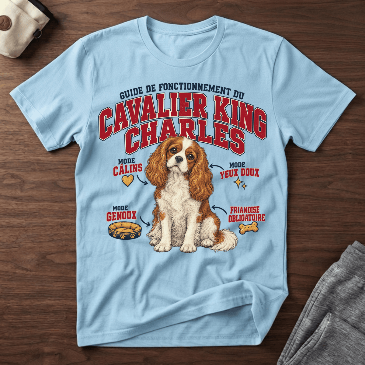 Guide de Fonctionnement du Cavalier King Charles- T-Shirt