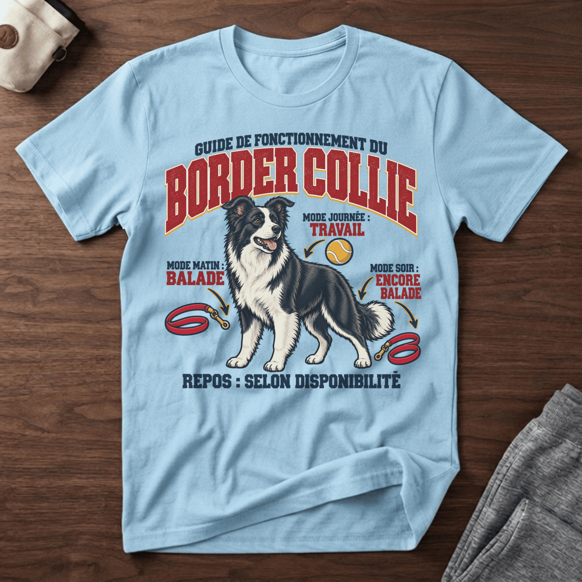 Guide de fonctionnement du Border Collie / Journée Type - T-Shirt