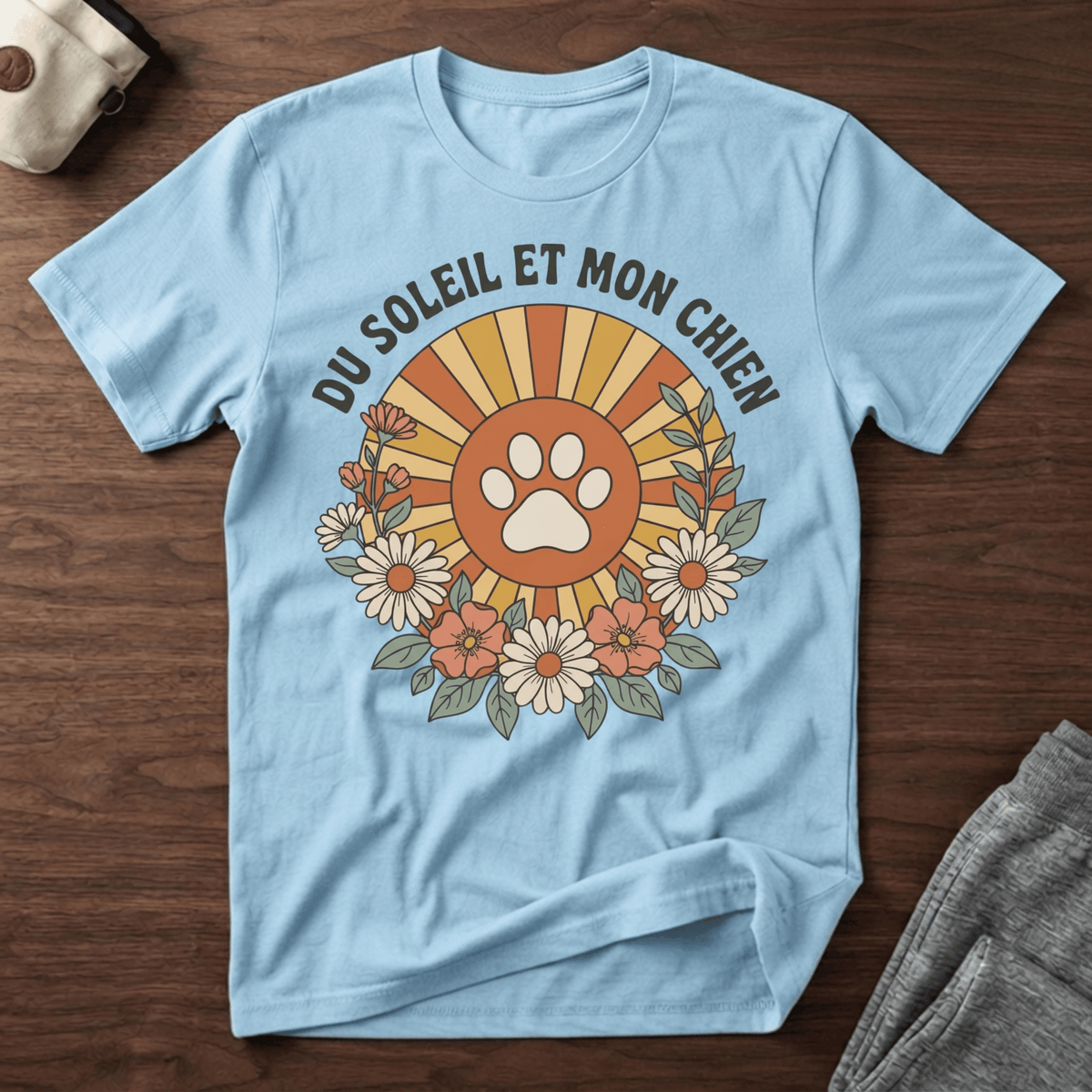 Du soleil et mon chien - T-Shirt