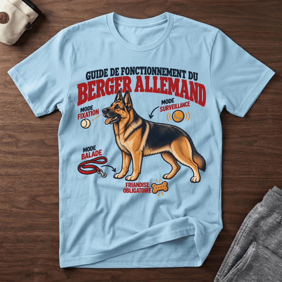 Guide de fonctionnement du Berger Allemand - T-Shirt