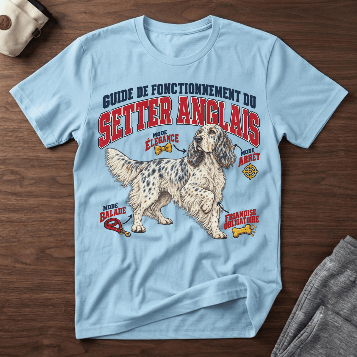 Guide de Fonctionnement du Setter Anglais - T-Shirt