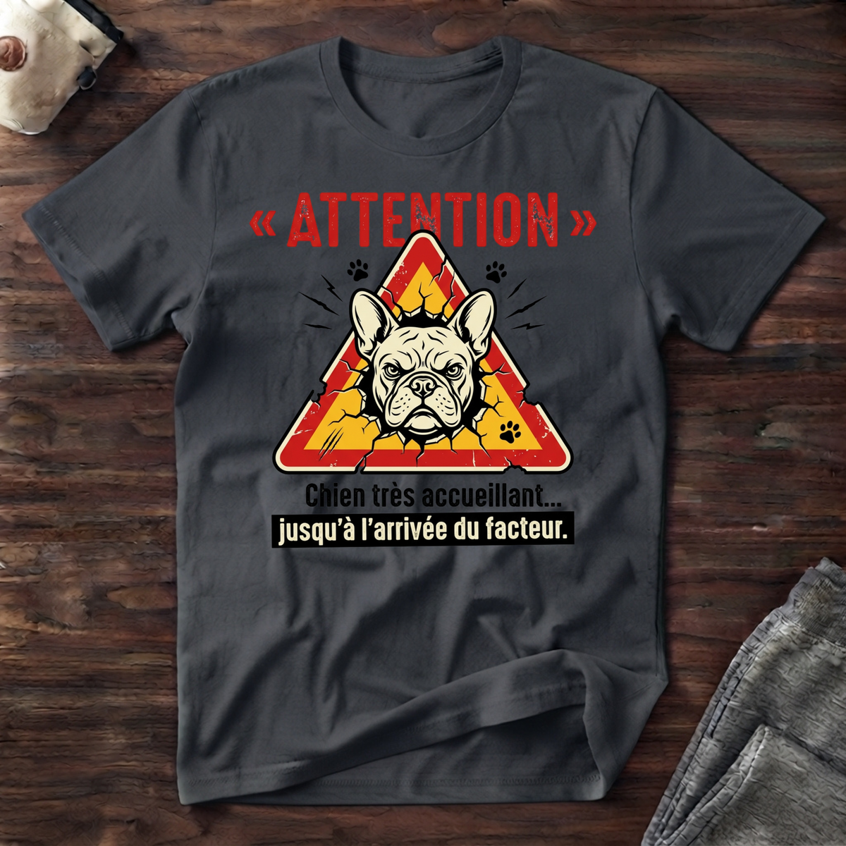 T-Shirt —Attention, Chien très acceuillant...