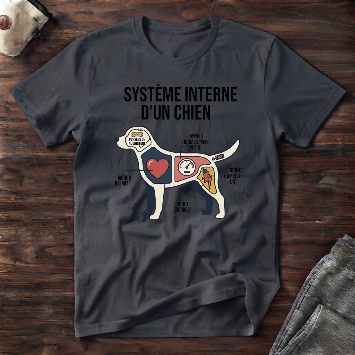 Système interne d'un chien - T-Shirt