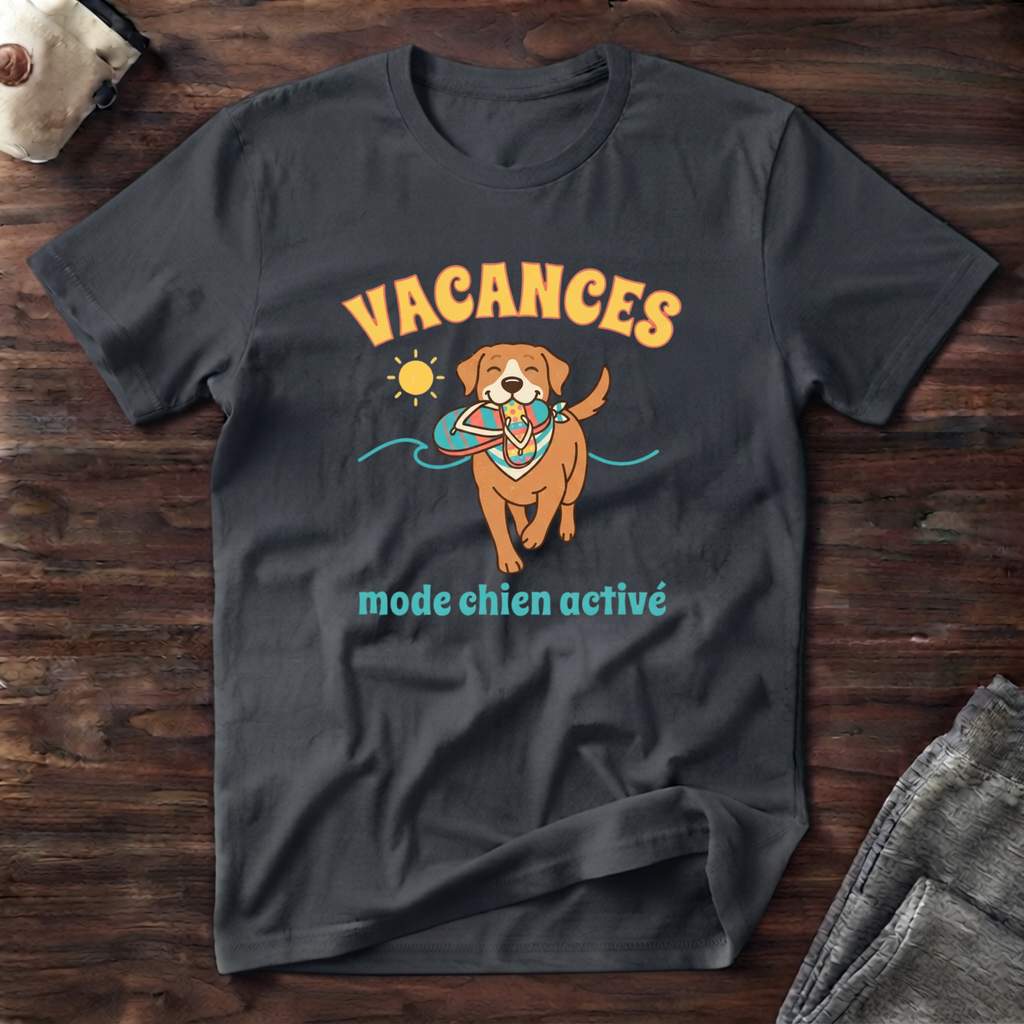 T-Shirt — Vacances, mode chien activé