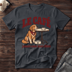 Le café jamais sans mon chien - T-Shirt