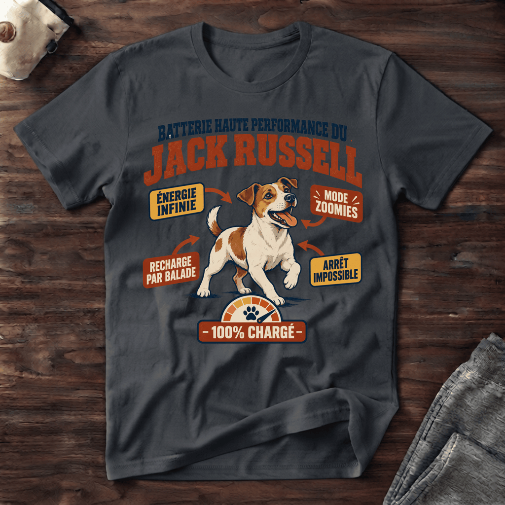 Batterie haute performance du jack russell - T-Shirt