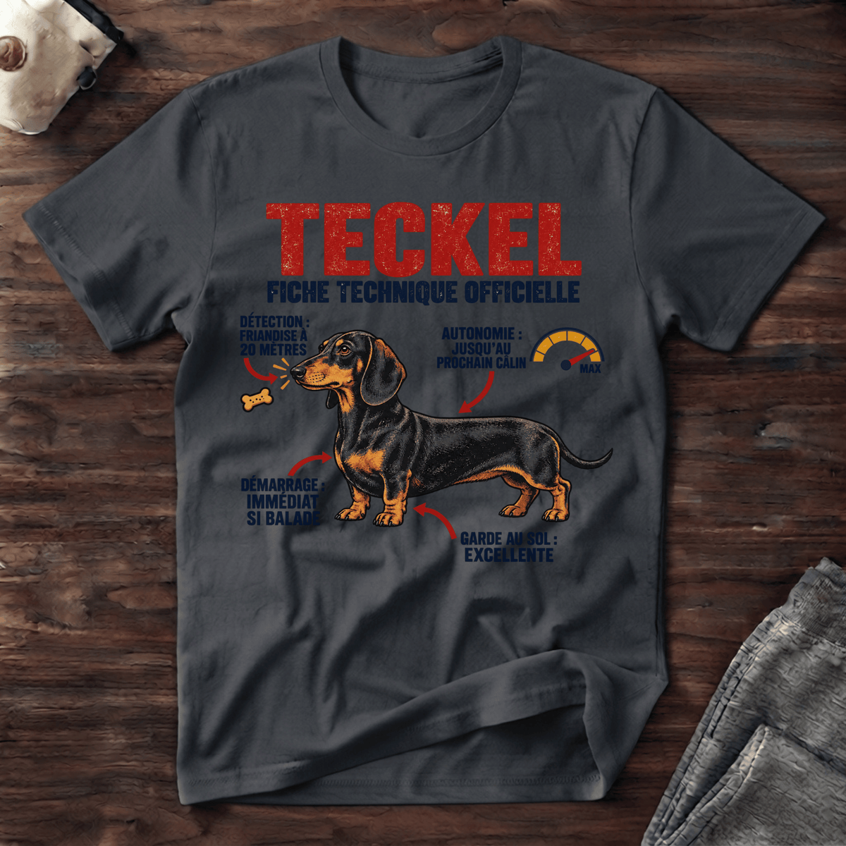 Teckel fiche technique officielle - T-Shirt