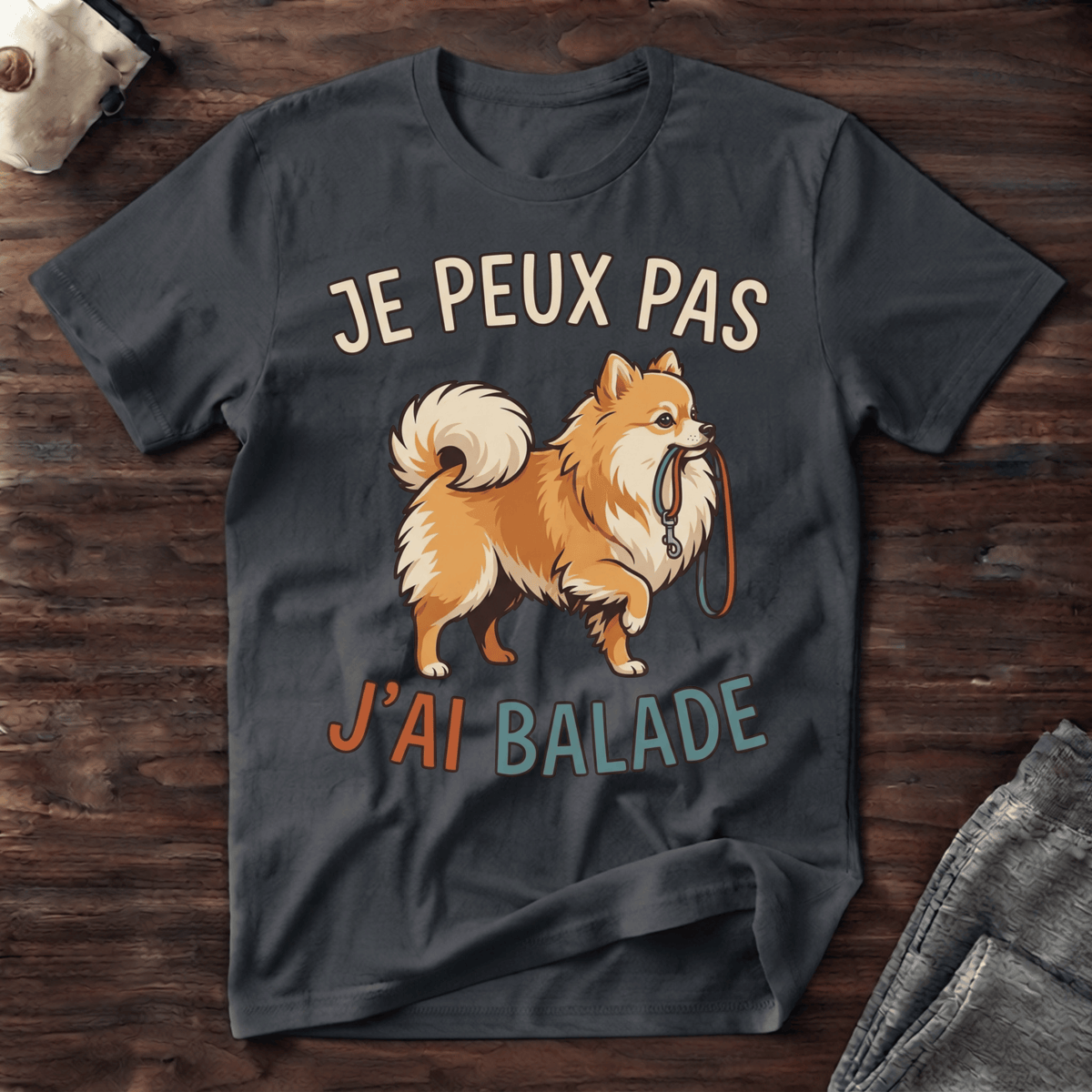 Je peux pas j'ai balade / Spitz Nain - T-Shirt