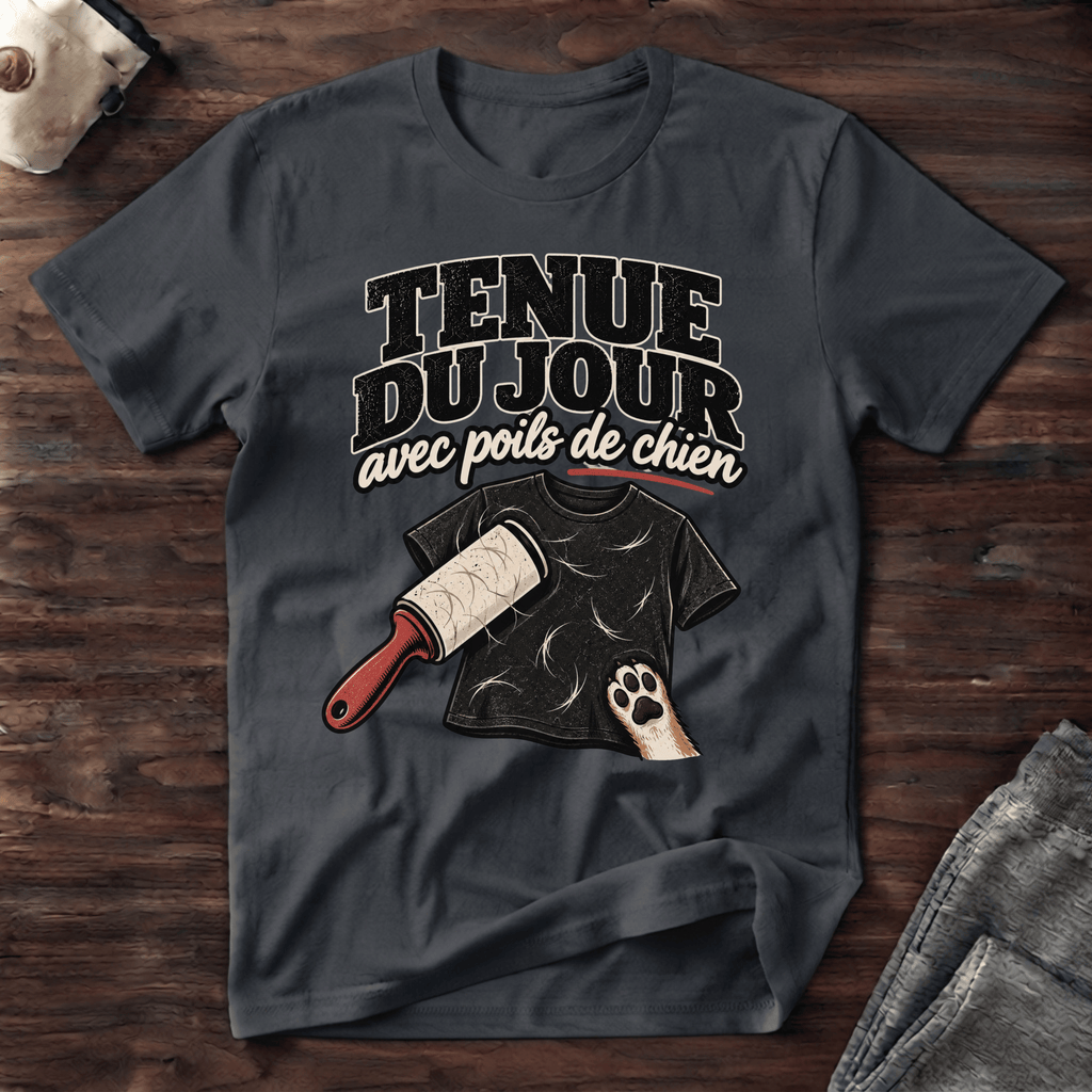 Tenue du jour avec poils de chien - T-Shirt