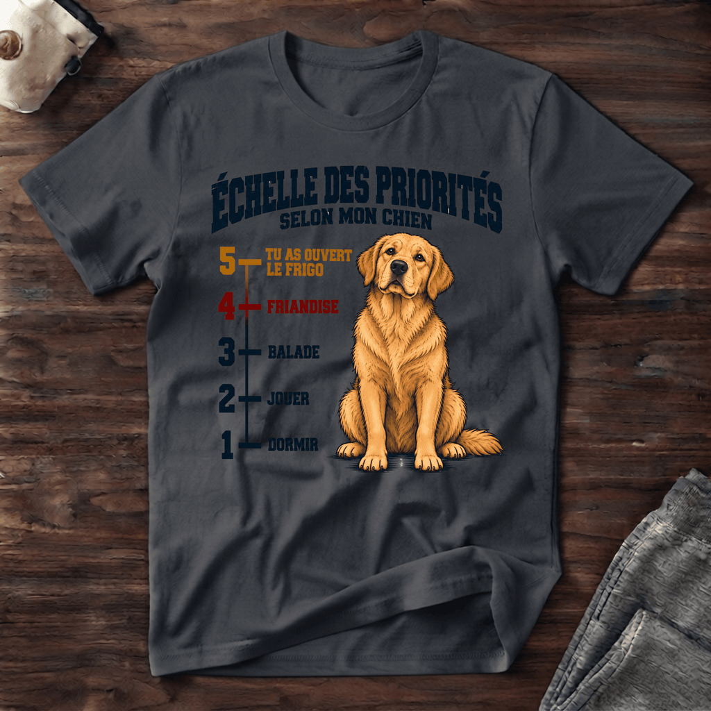 Échelle des priorités selon mon chien - T-Shirt
