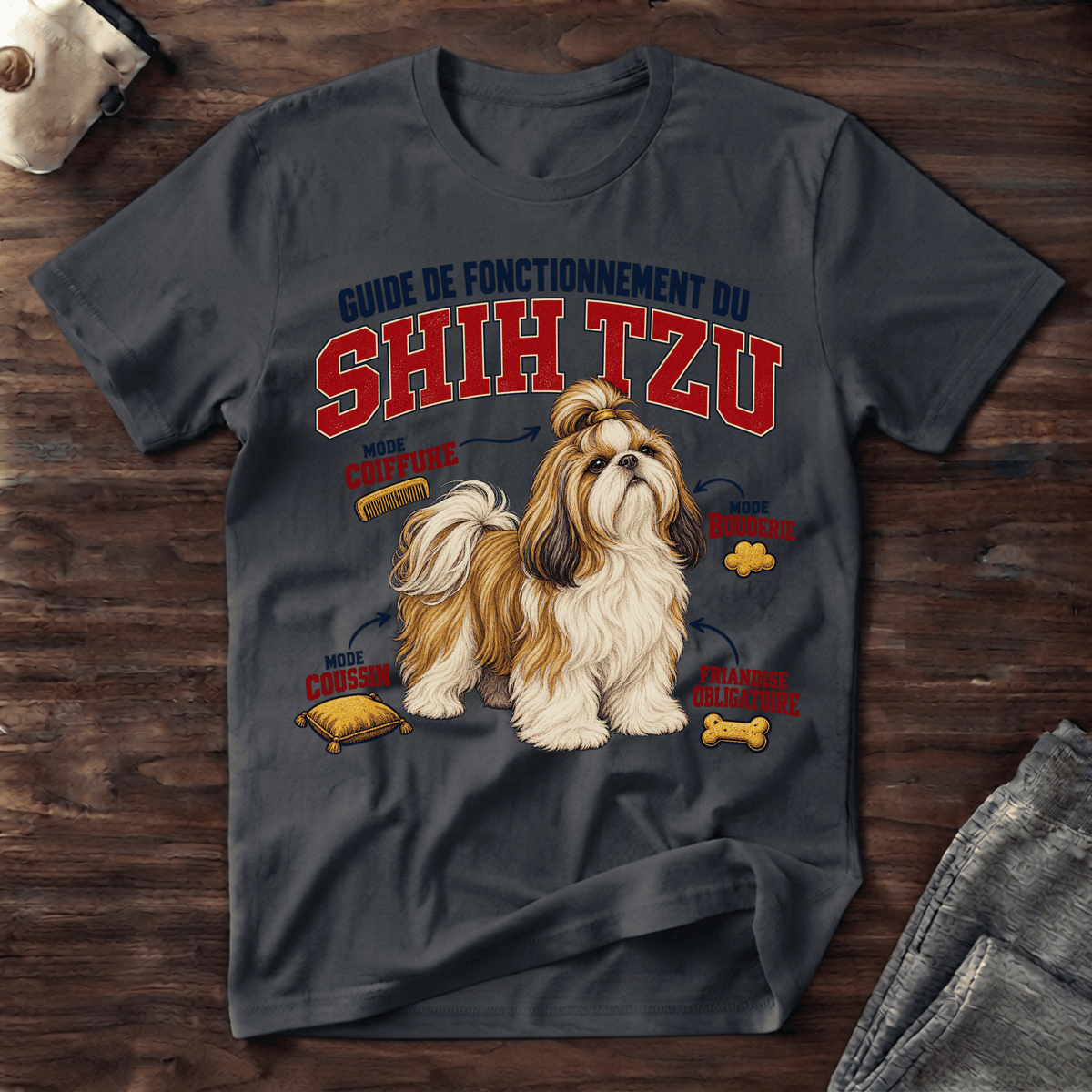 Guide de Fonctionnement du Shih Tzu - T-Shirt