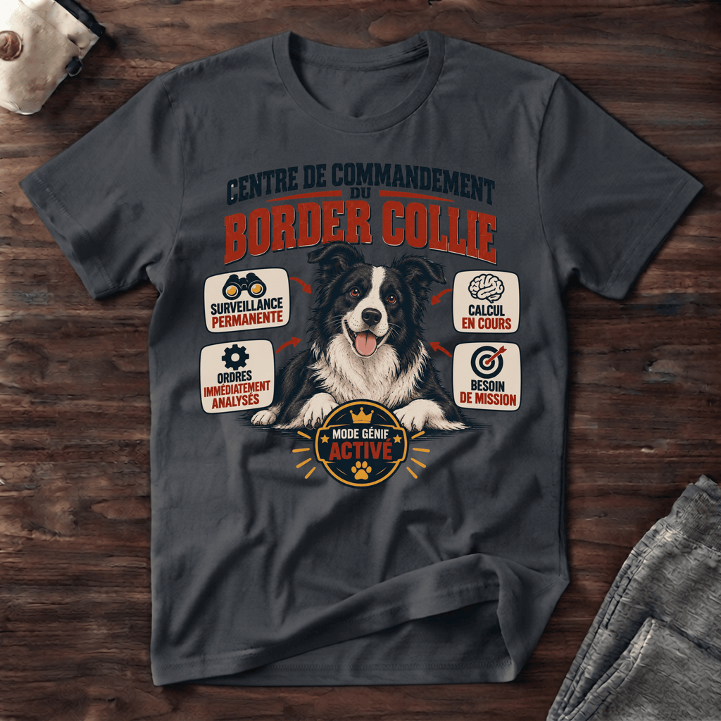 Centre de commandement du border collie - T-Shirt