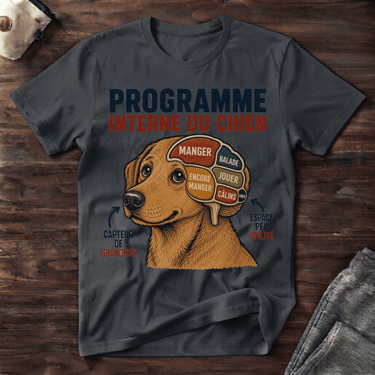 Programme interne d'un chien - T-Shirt