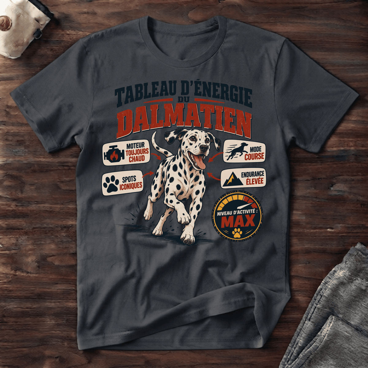 Tableau d'énergie du dalmatien - T-Shirt