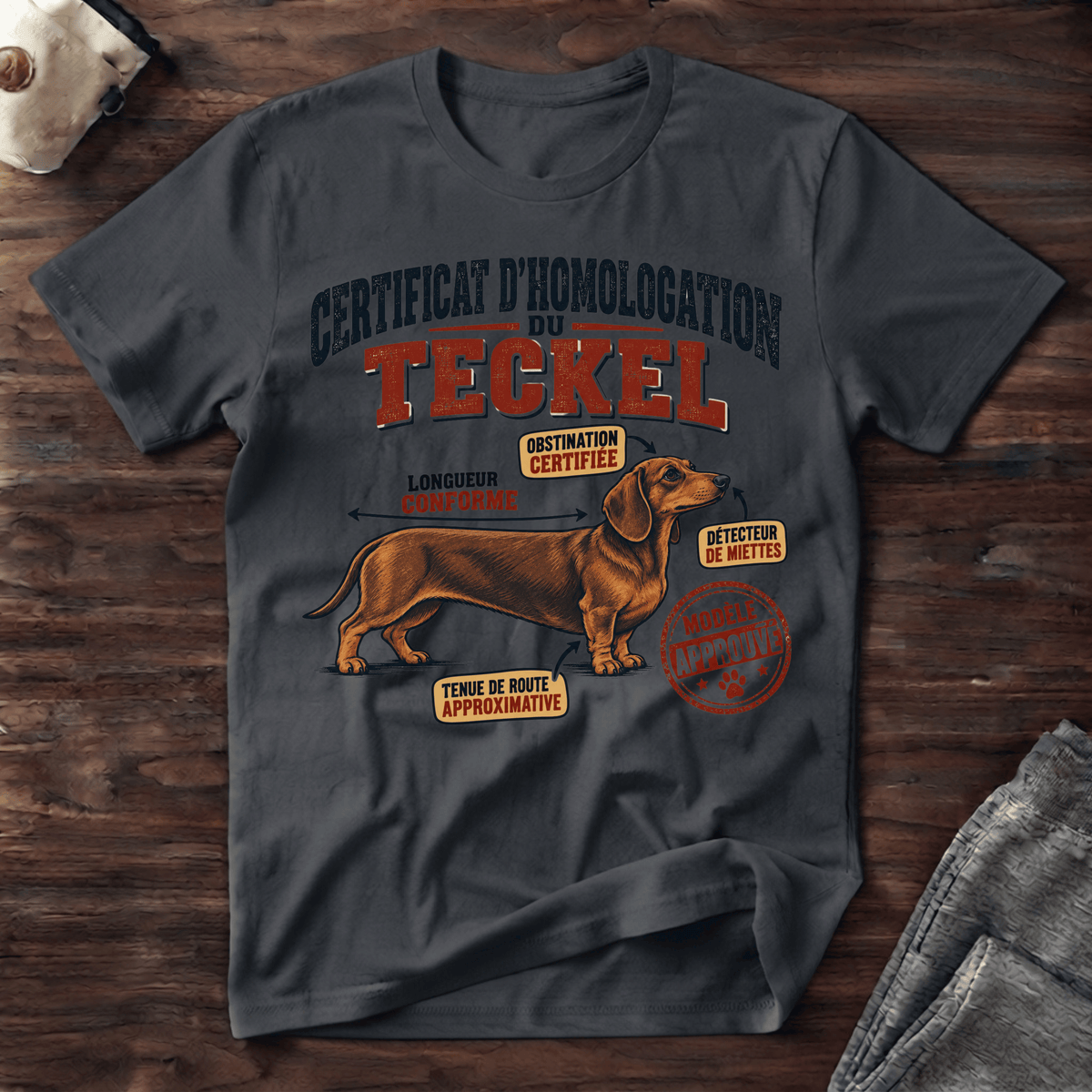 Certificat d'homologation du teckel - T-Shirt