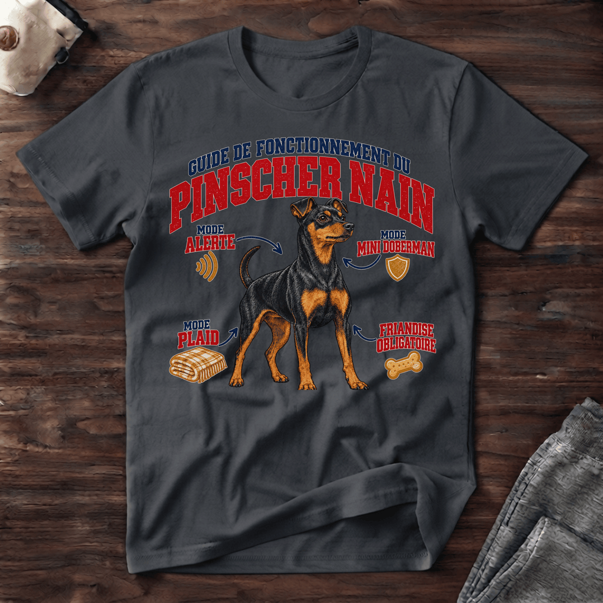 Guide de Fonctionnement du Pinscher Nain - T-Shirt