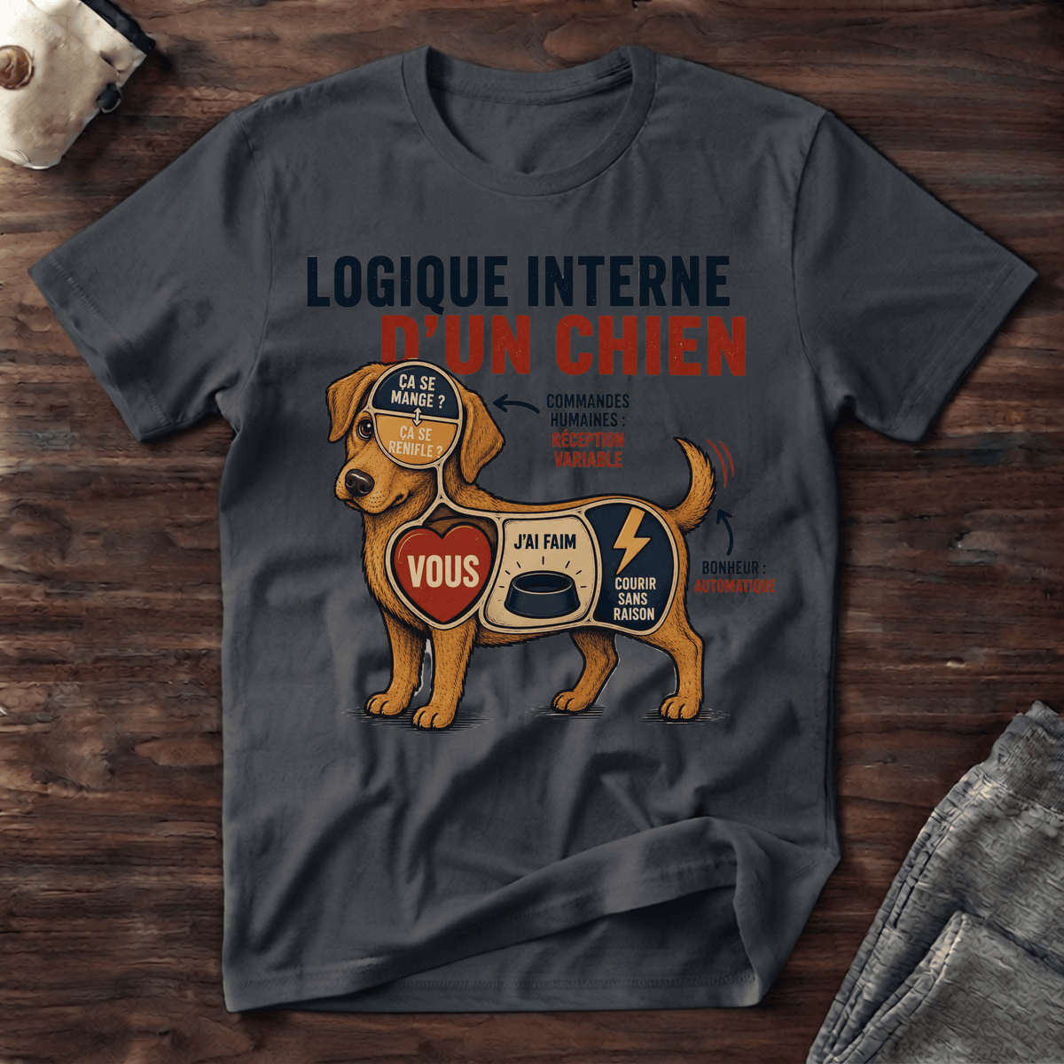 Logique interne d'un chien - T-Shirt