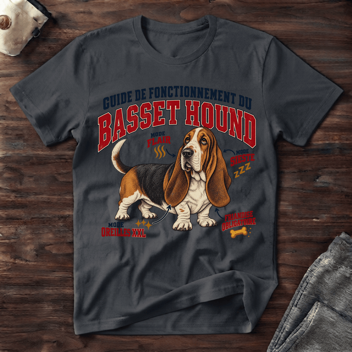 Guide de Fonctionnement du Basset Hound - T-Shirt