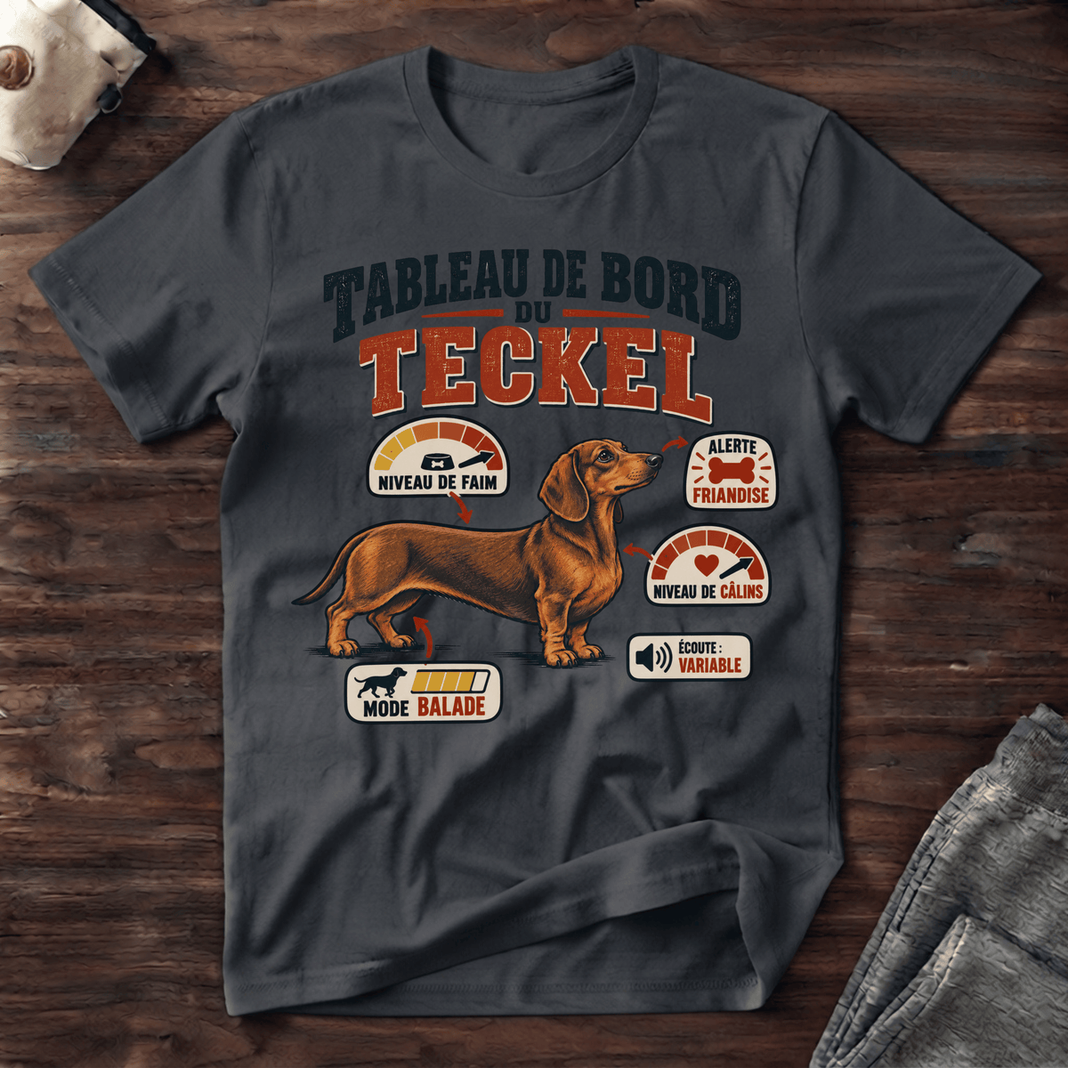 Tableau de bord du Teckel - T-Shirt