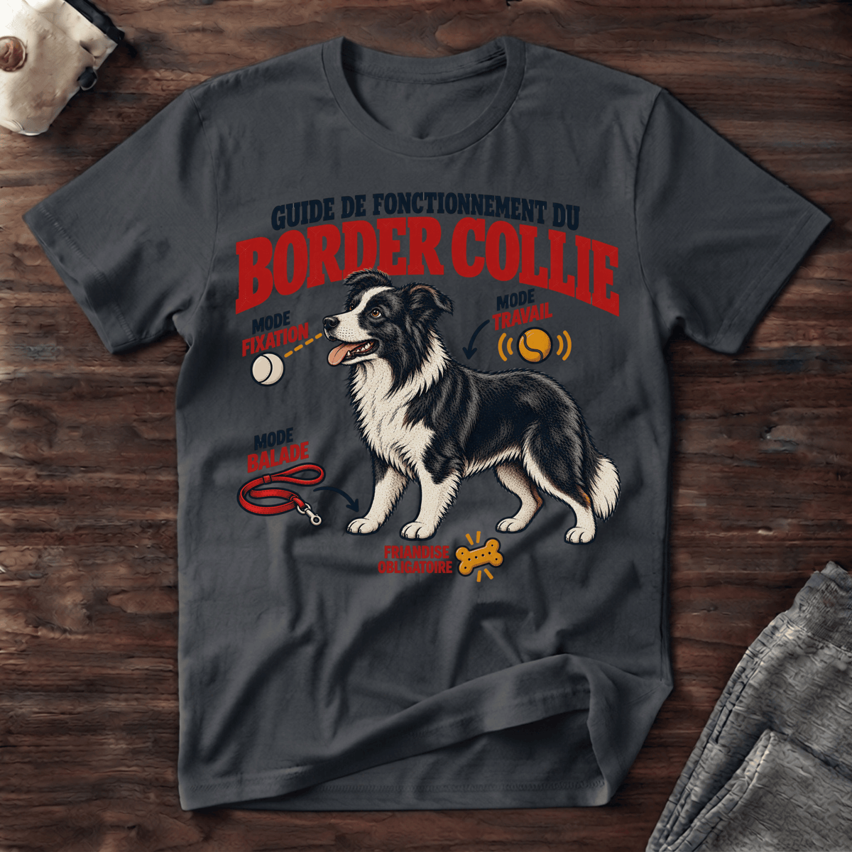 Guide de fonctionnement du Border Collie - T-Shirt