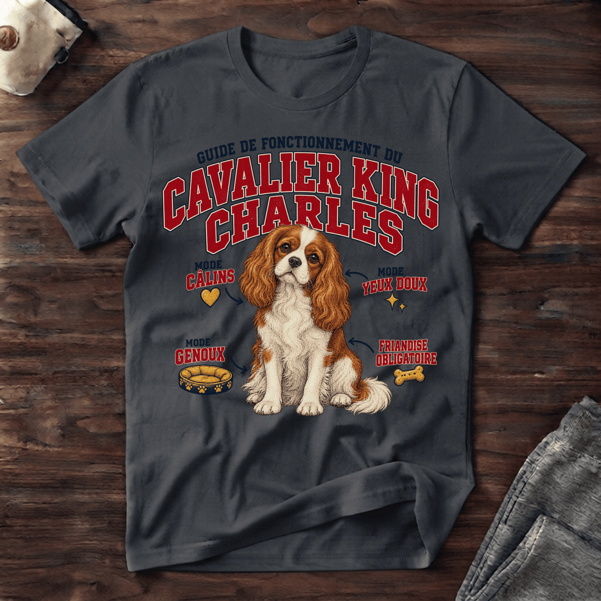 Guide de Fonctionnement du Cavalier King Charles- T-Shirt
