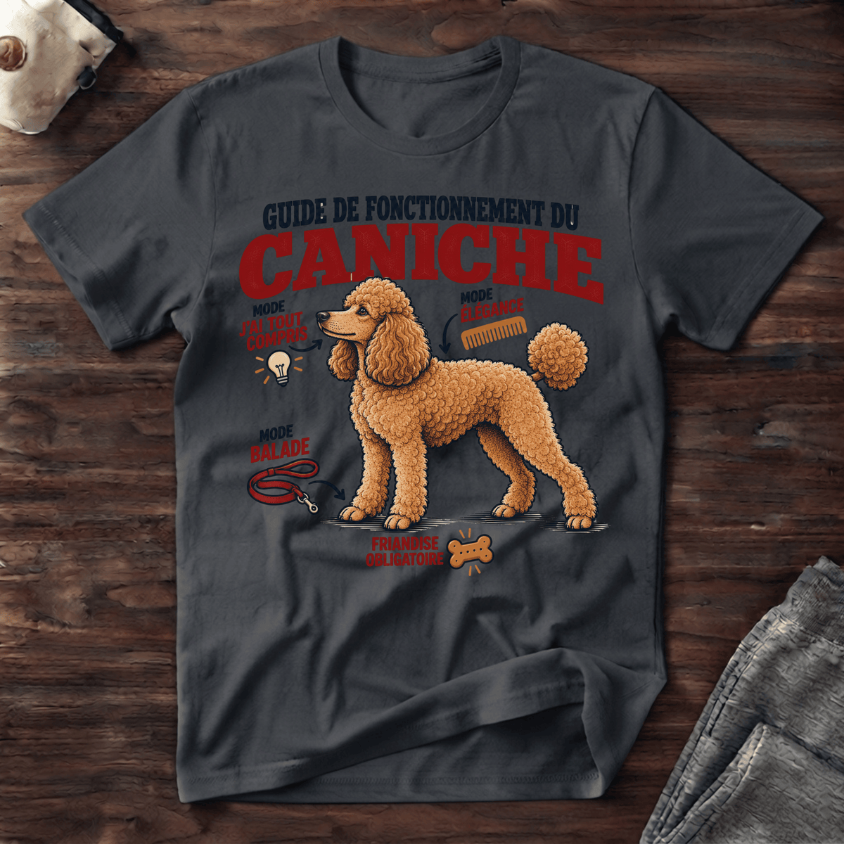 Guide de fonctionnement du Caniche - T-Shirt