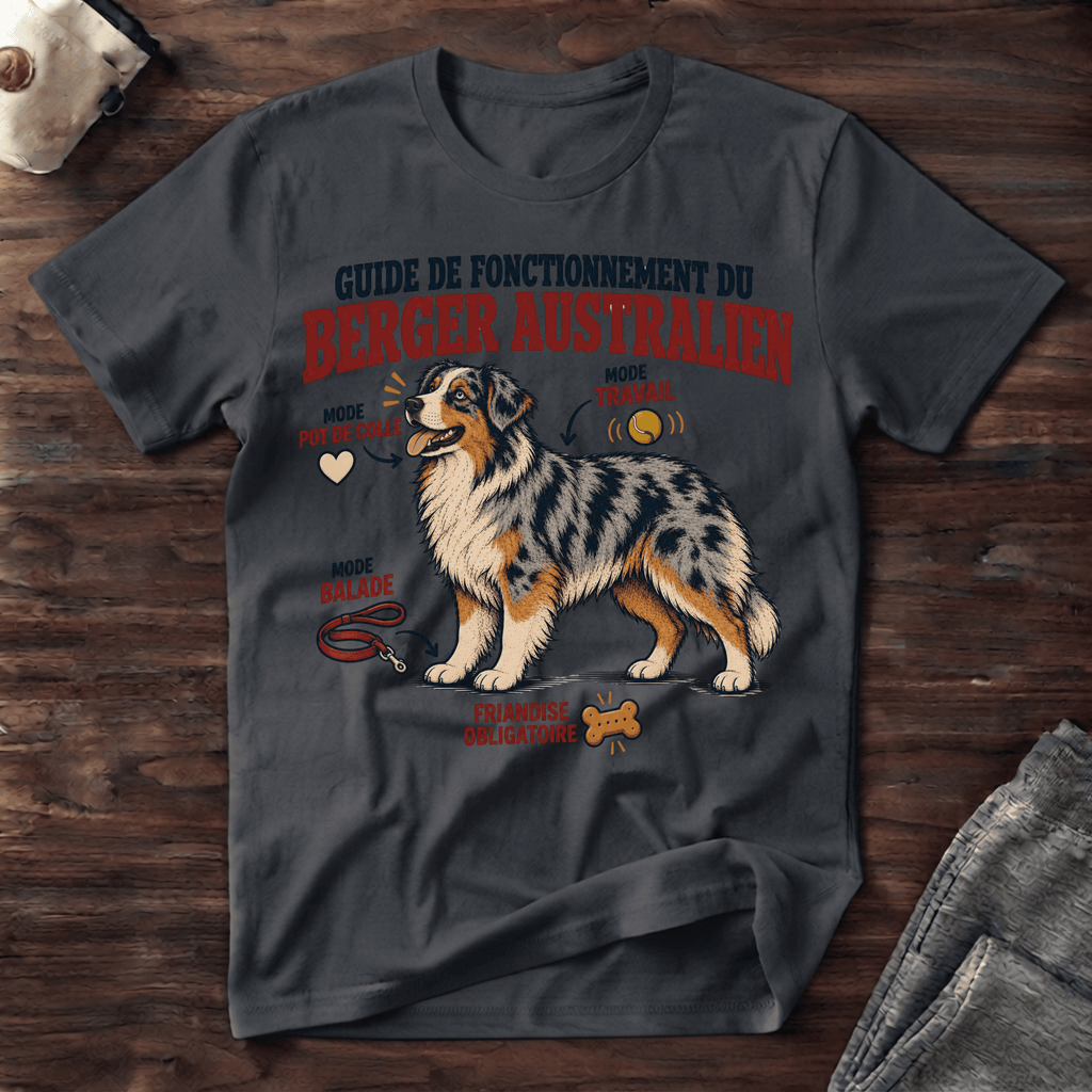 Guide de fonctionnement du Berger Australien - T-Shirt