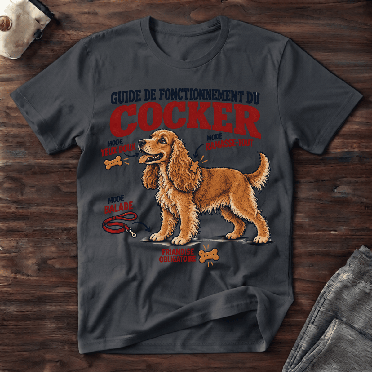 Guide de fonctionnement du Cocker - T-Shirt