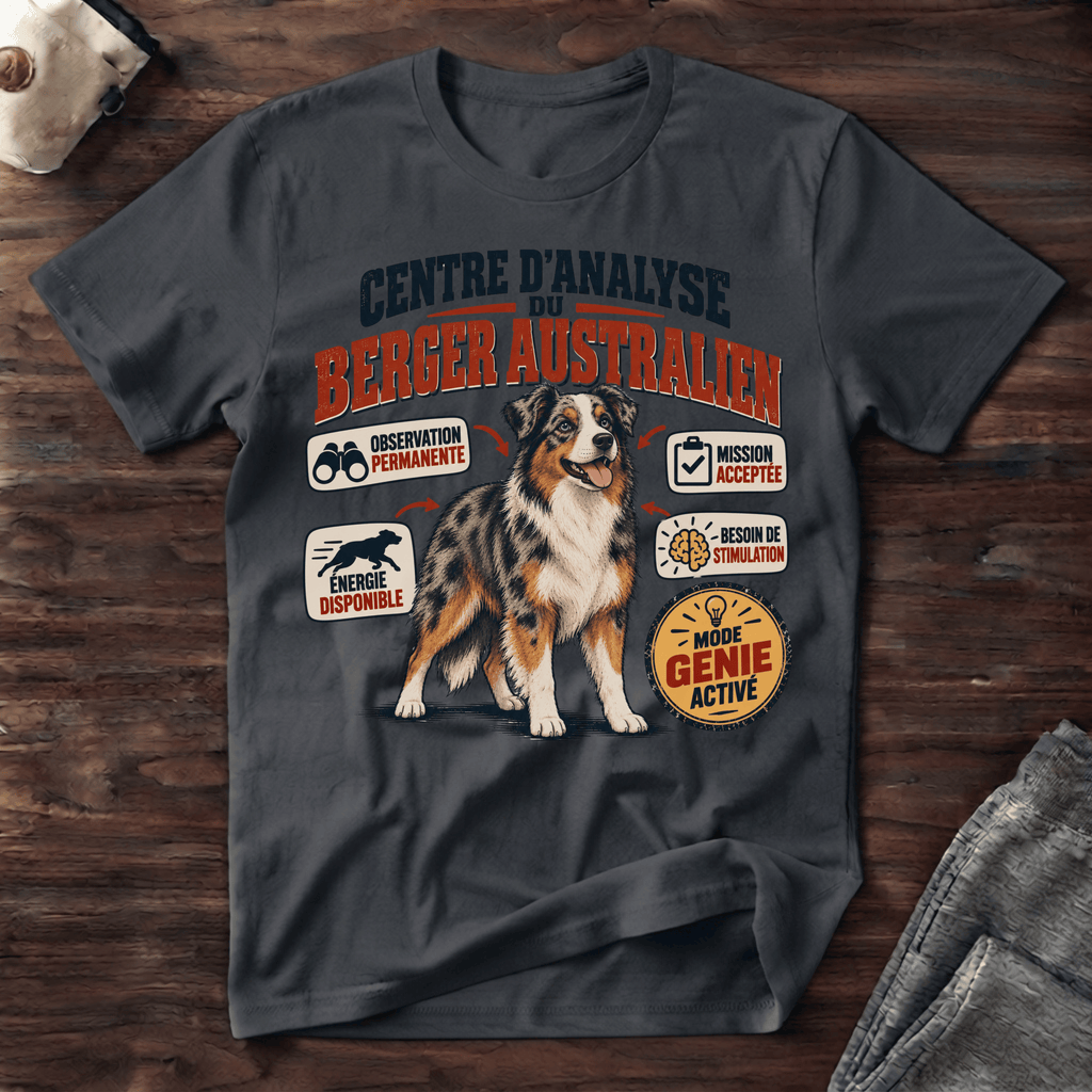 Centre d'analyse du berger australien - T-Shirt
