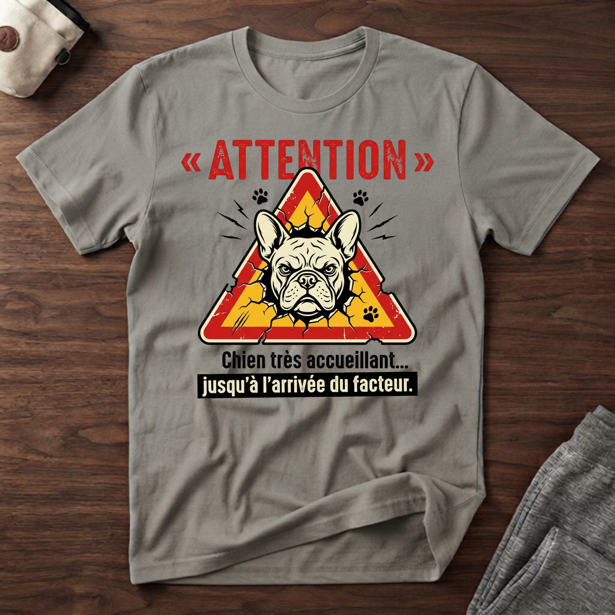 T-Shirt —Attention, Chien très acceuillant...