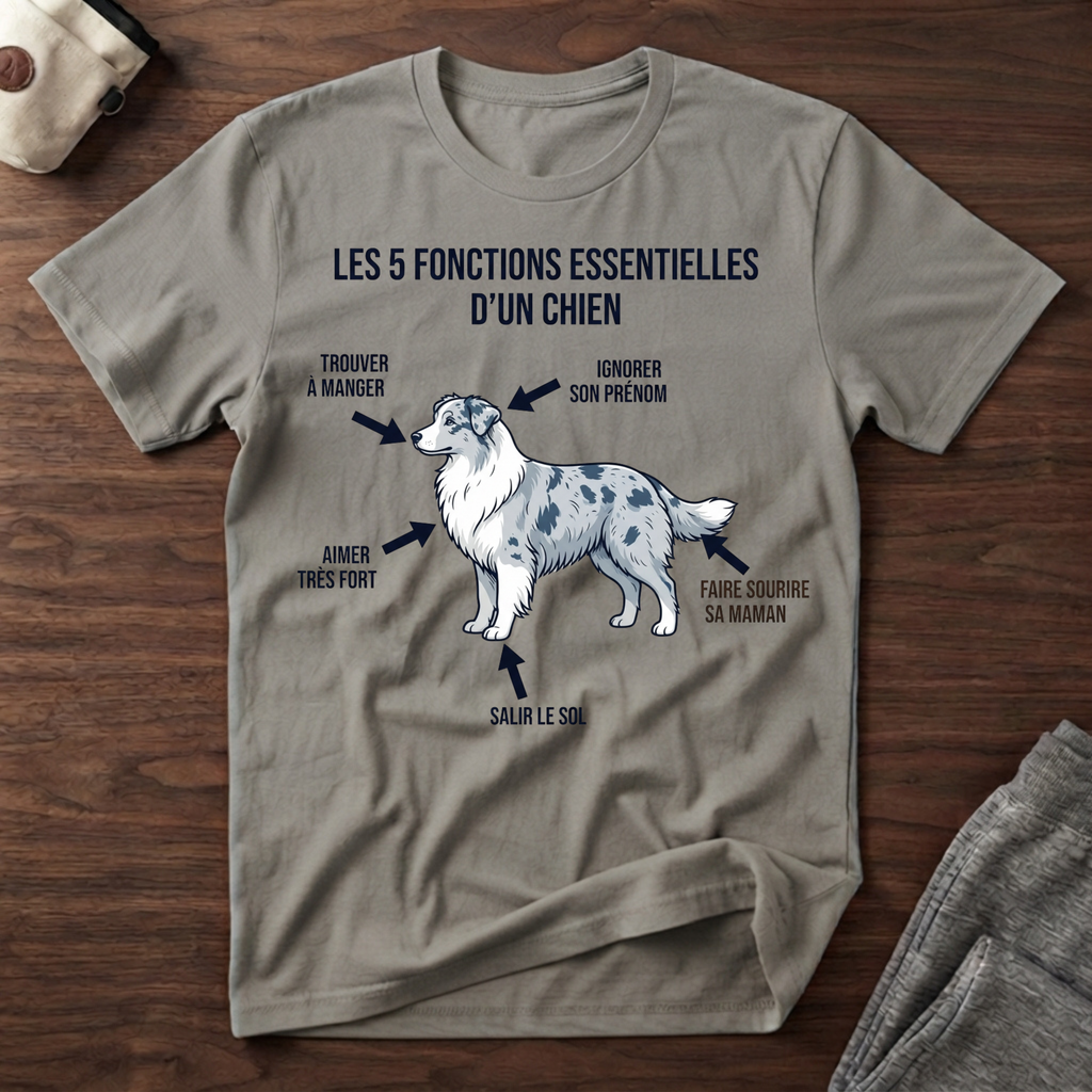 Les 5 fonctions essentielles d'un chien - T-Shirt