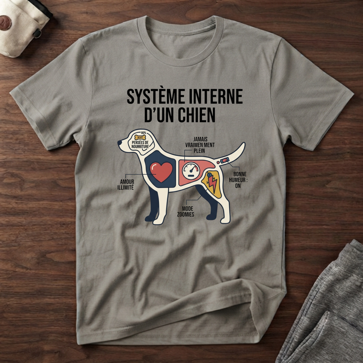 Système interne d'un chien - T-Shirt