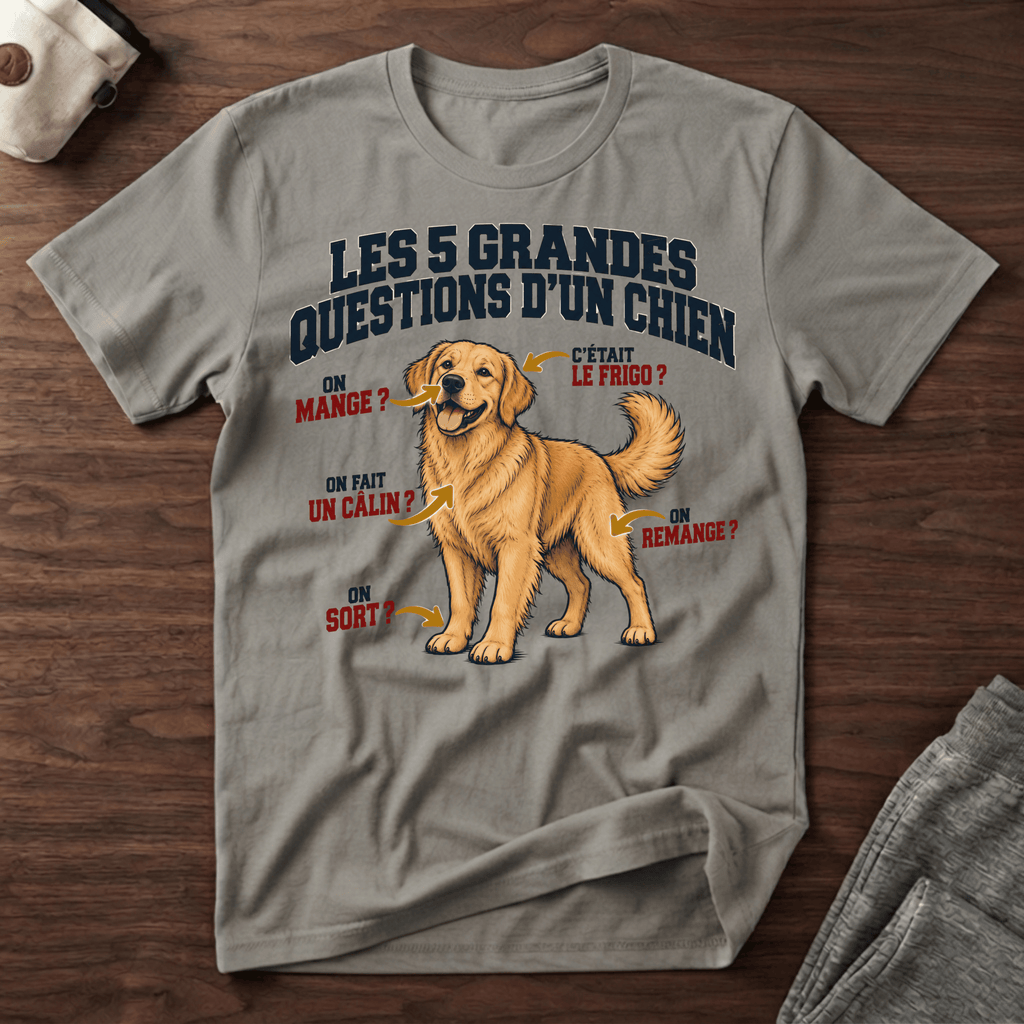 Les 5 grandes questions d'un chien - T-Shirt