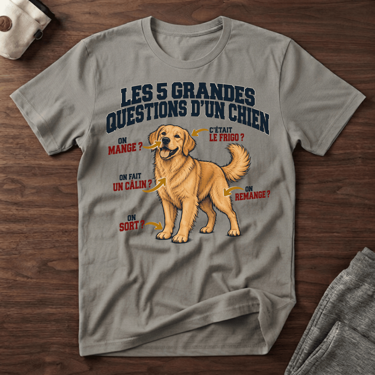 Les 5 grandes questions d'un chien - T-Shirt