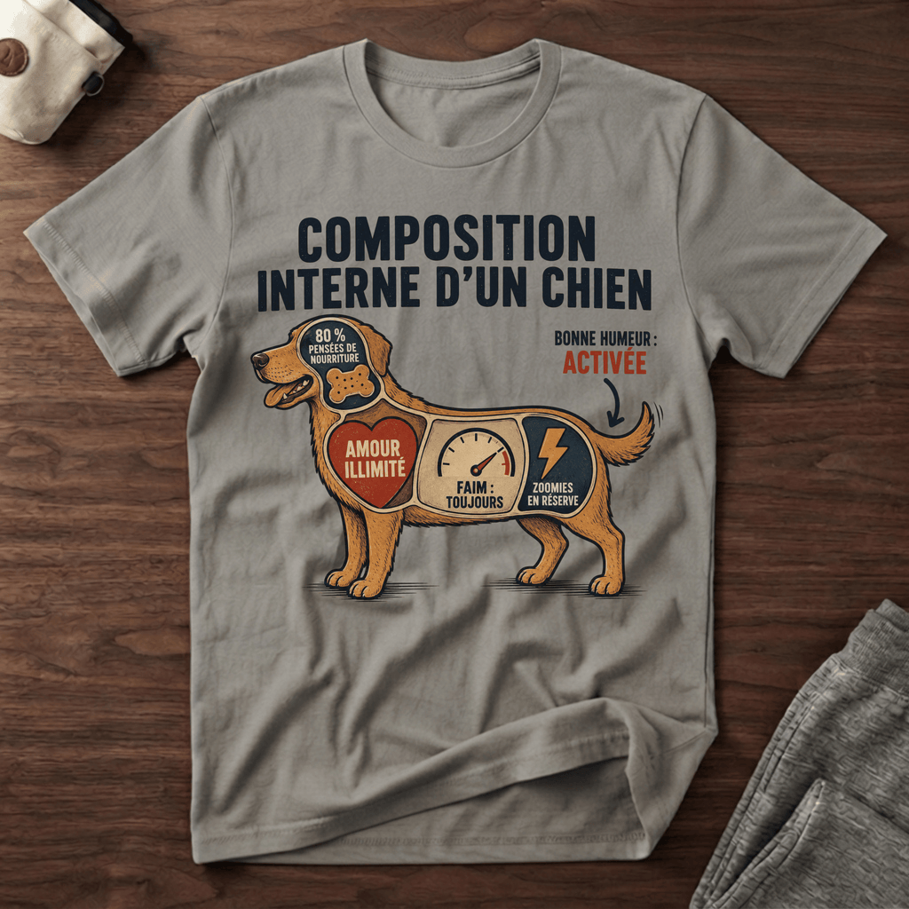 Composition interne d'un chien - T-Shirt