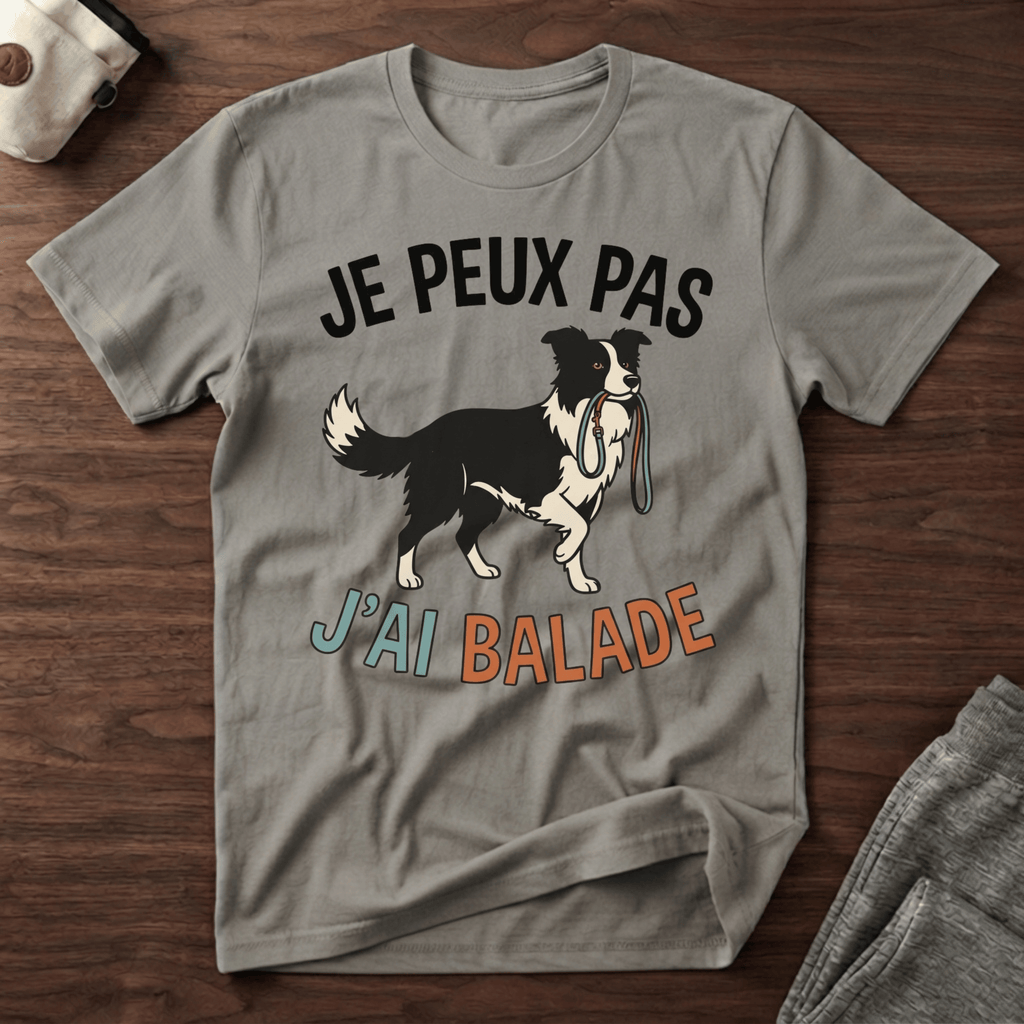 Je peux pas j'ai balade / Border Collie - T-Shirt