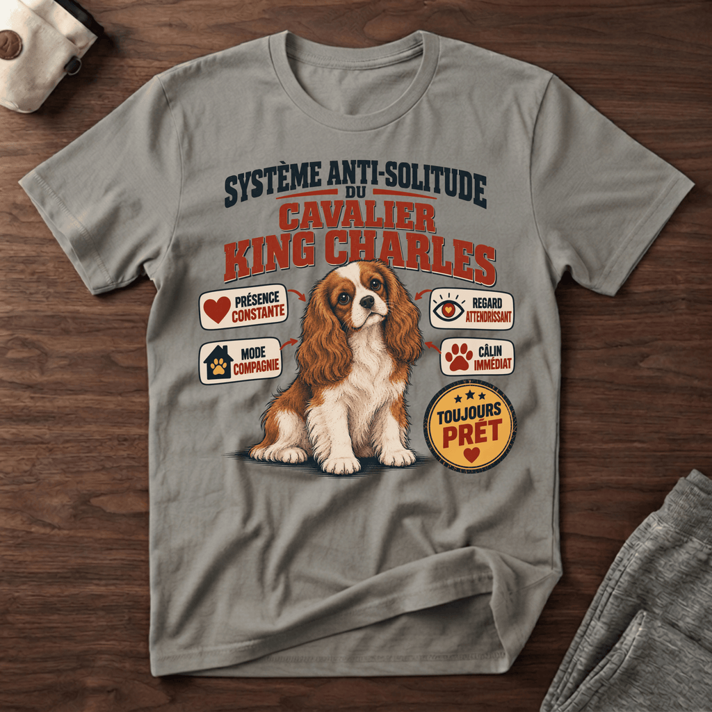 Système anti-solitude du Cavalier King Charles - T-Shirt