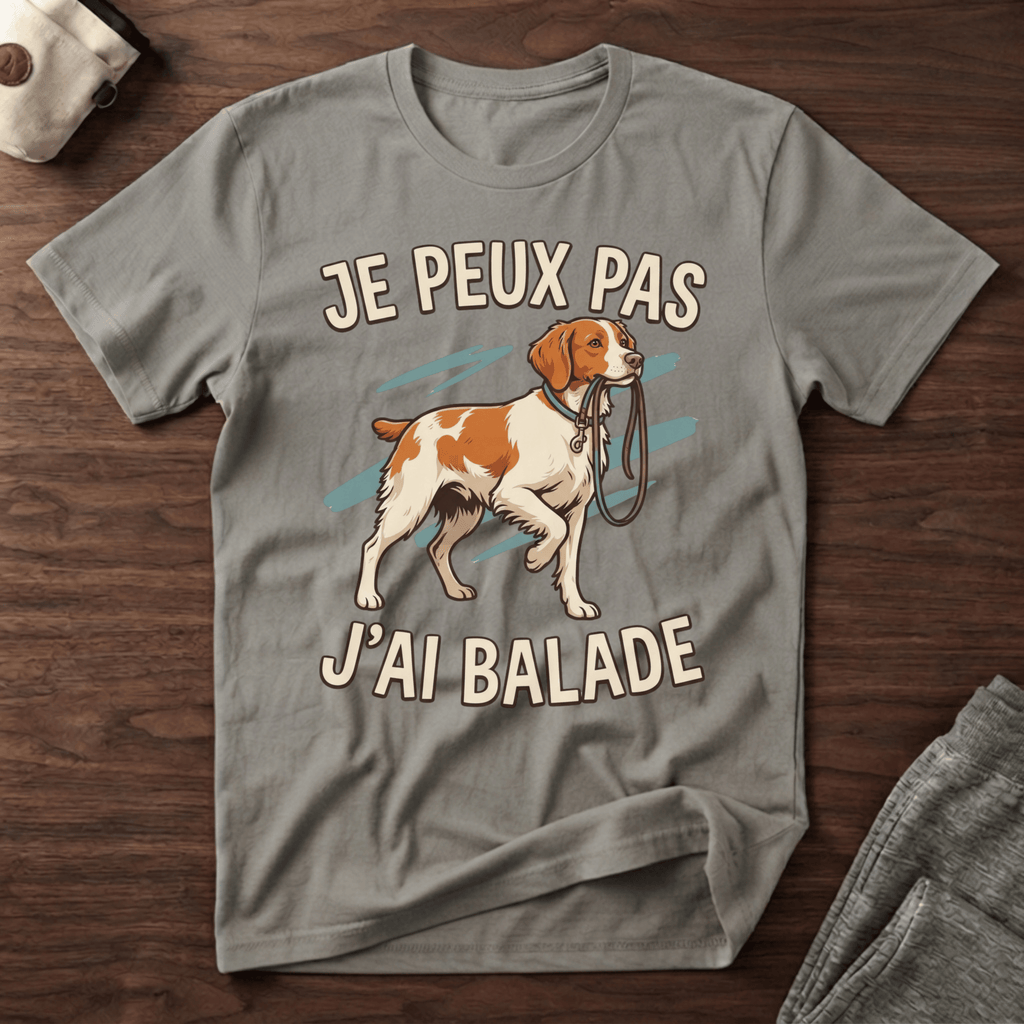 Je peux pas j'ai balade / Epagneul Breton - T-Shirt