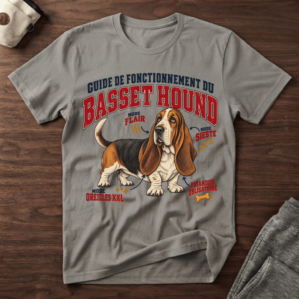 Guide de Fonctionnement du Basset Hound - T-Shirt