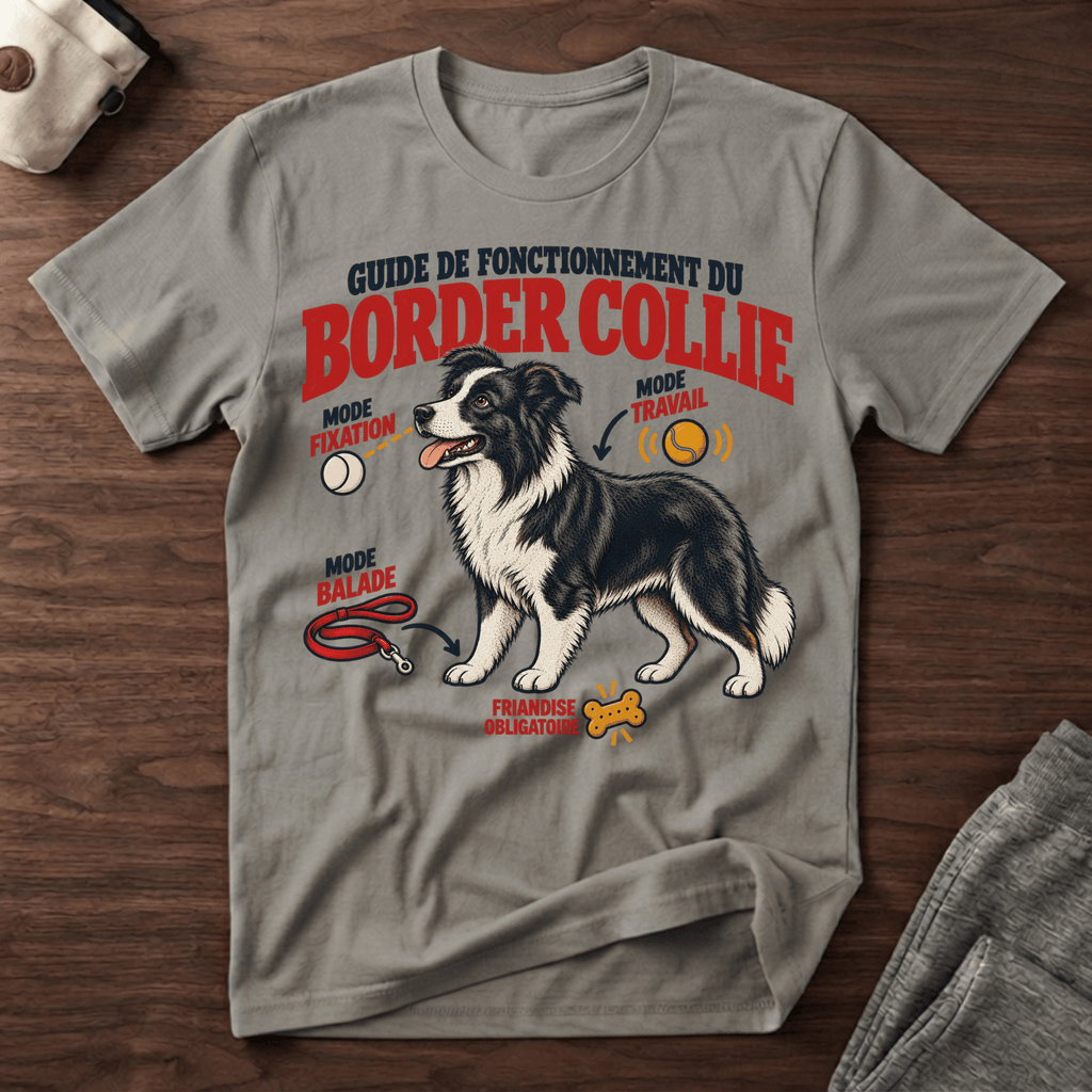 Guide de fonctionnement du Border Collie - T-Shirt