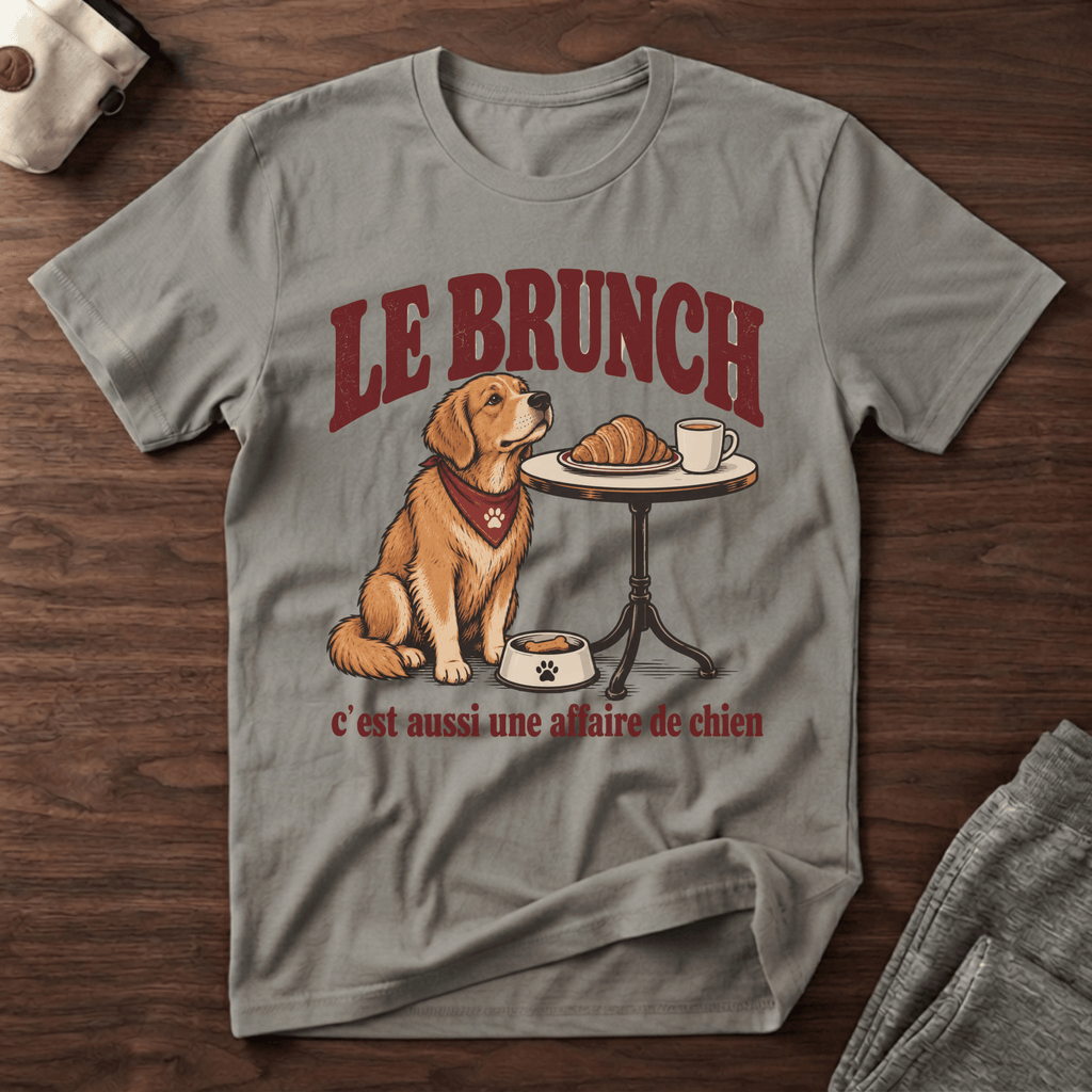 Le brunch, c'est aussi une affaire de chien - T-Shirt