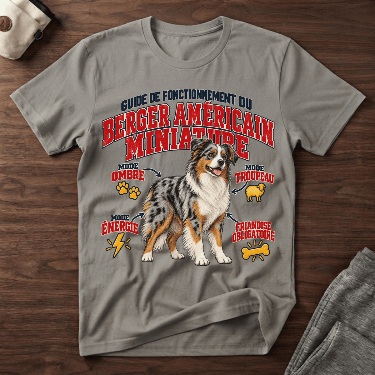 Guide de Fonctionnement du Berger Américain Miniature - T-Shirt