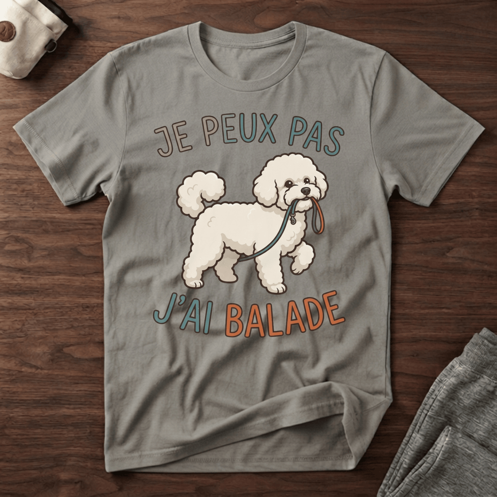 Je peux pas j'ai balade / Bichon Frisé - T-Shirt