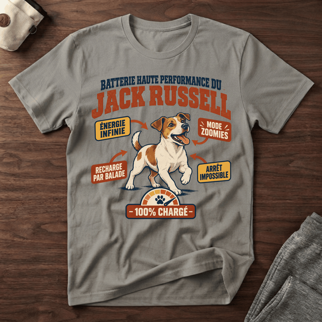 Batterie haute performance du jack russell - T-Shirt
