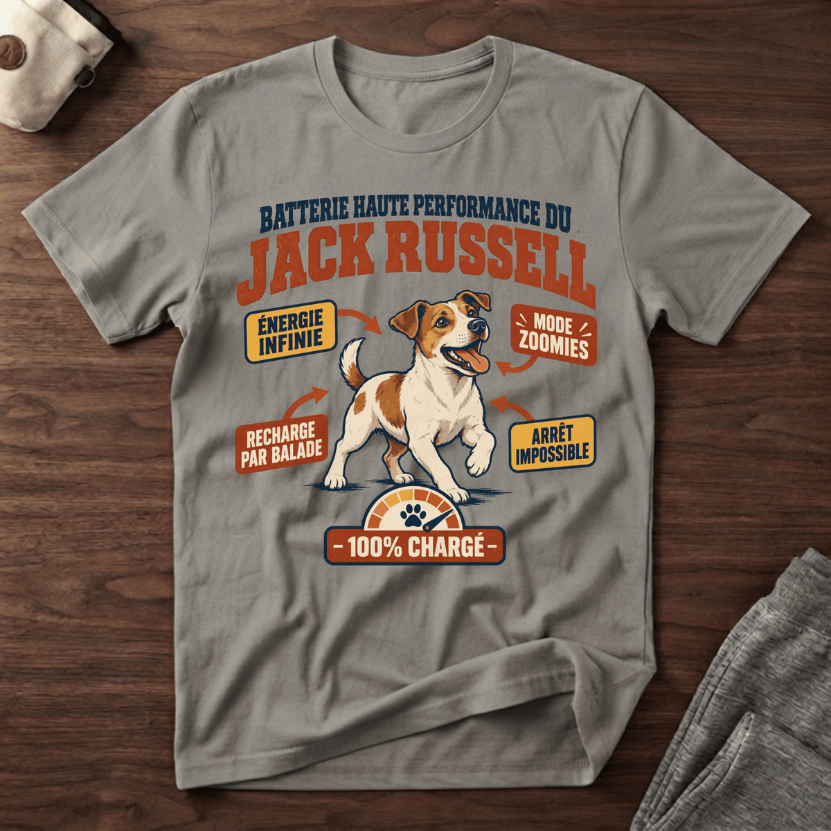 Batterie haute performance du jack russell - T-Shirt