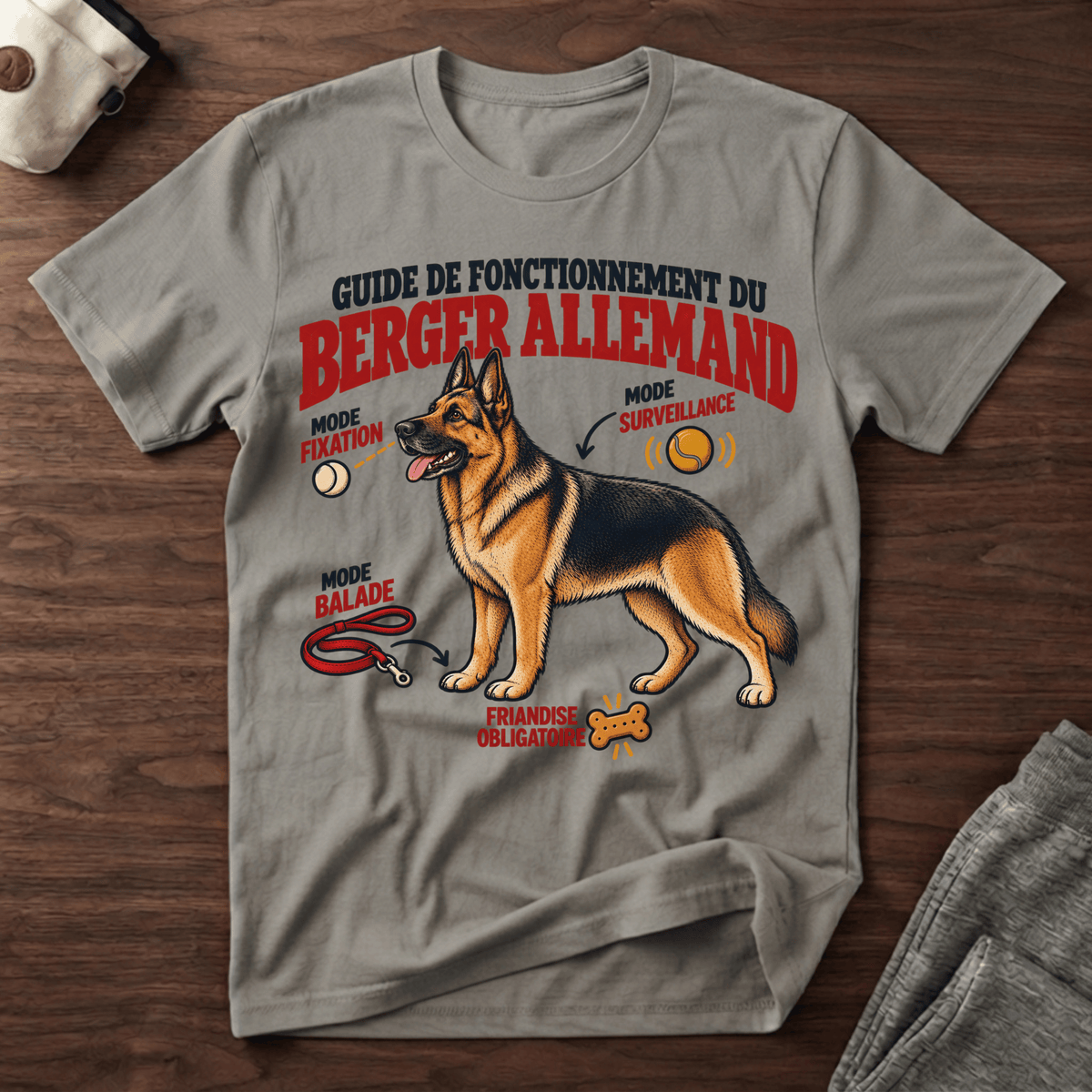 Guide de fonctionnement du Berger Allemand - T-Shirt